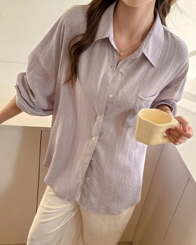 Relaxed Breathable Blend Shirt Jacket