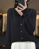 Pure Wool O-Neck Cardigan