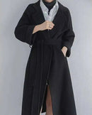 Relaxed Belted Wool Blend Coat