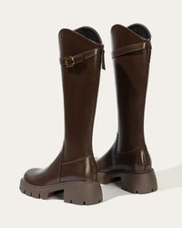 Fur-Lined Knee-High Riding Boots