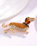 Exquisite Baroque-Style Puppy Brooch