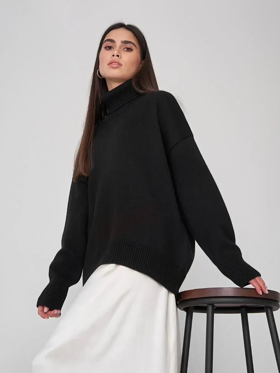Turtleneck Oversized Pullover Sweater