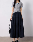 Layered A-Line Midi Cake Skirt