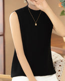 Merino Wool Mock Neck Sweater Vest