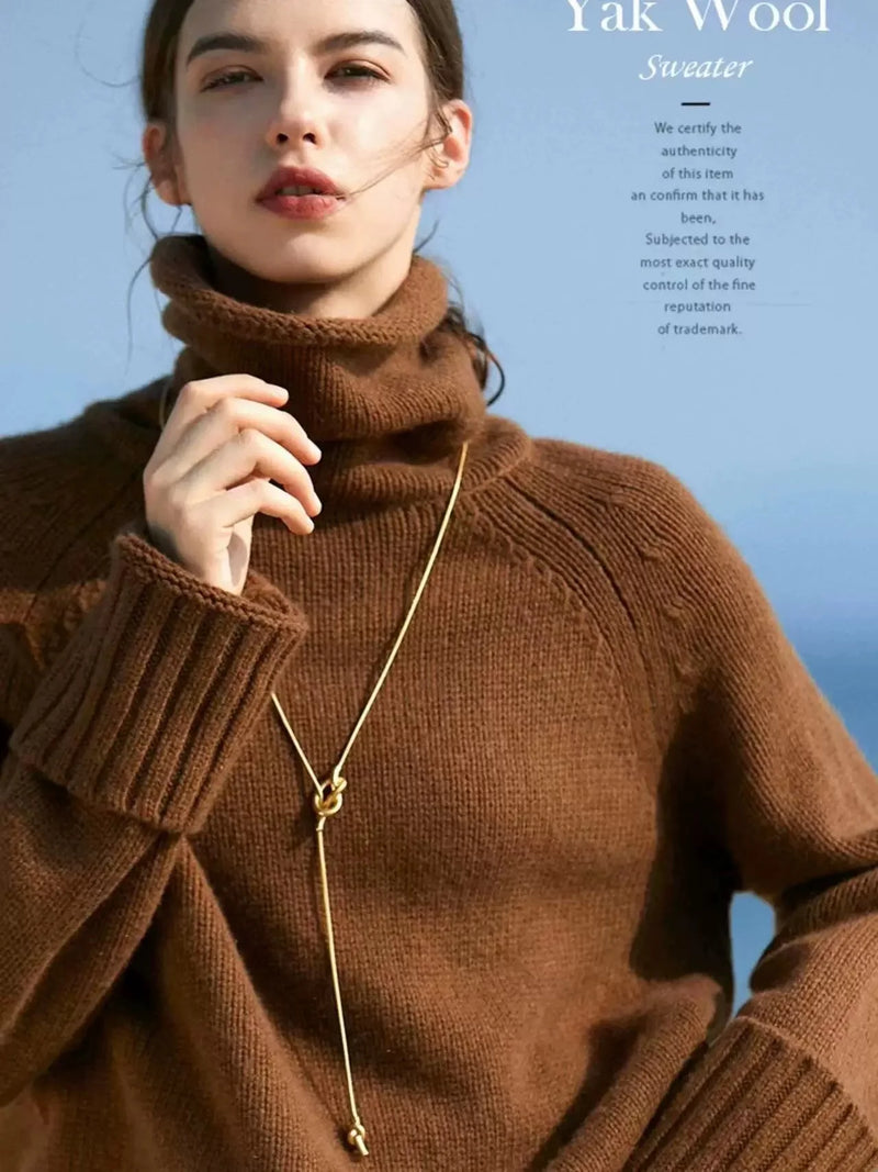 100% Pure Wool high Collar Sweater