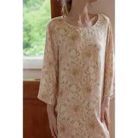 Chinese Style Retro Flower Print Sleepdress
