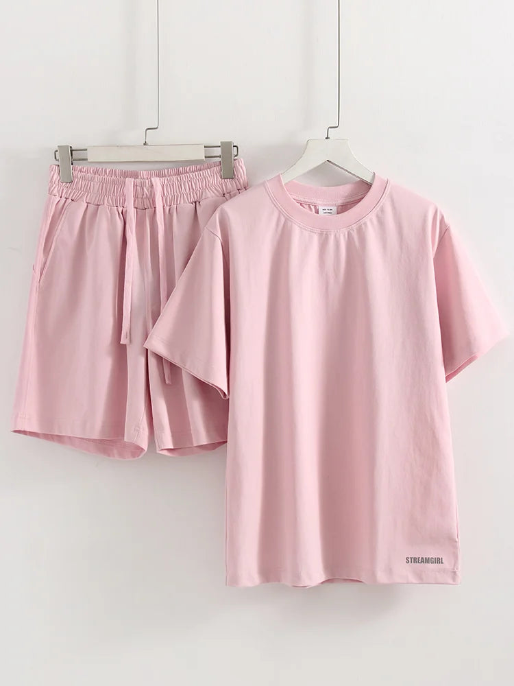 Loose Cotton Knit O-Neck Tee