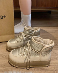 Quilted Platform Snow Ankle Boot