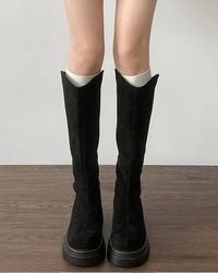 Stretch Knee-High Boots