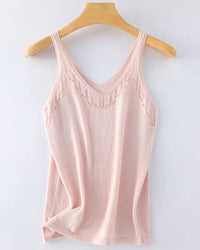 Loose-Fit Knitted Cotton Vest