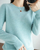 Merino Wool Round Neck Pullover Sweater