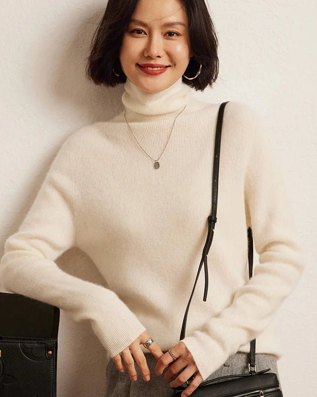 Soft Cashmere Turtleneck Slim-Fit Sweater