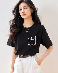 Relaxed-Fit Crew Neck Casual Tee