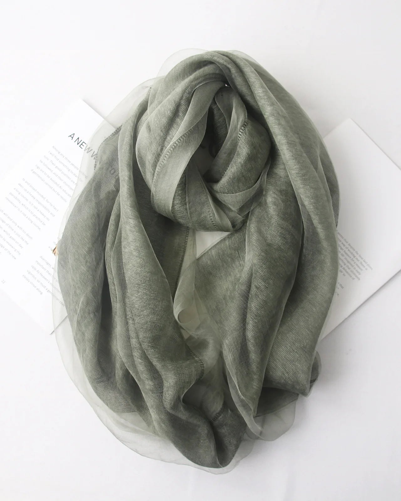 Lightweight Silk Wool Knit Shawl