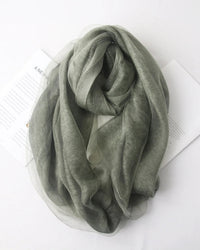 Lightweight Silk Wool Knit Shawl