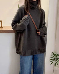 Refined Raglan Turtleneck Knit Sweater