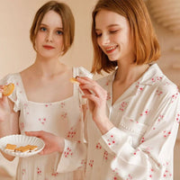 Peach Blossom Printed Pajama Suit
