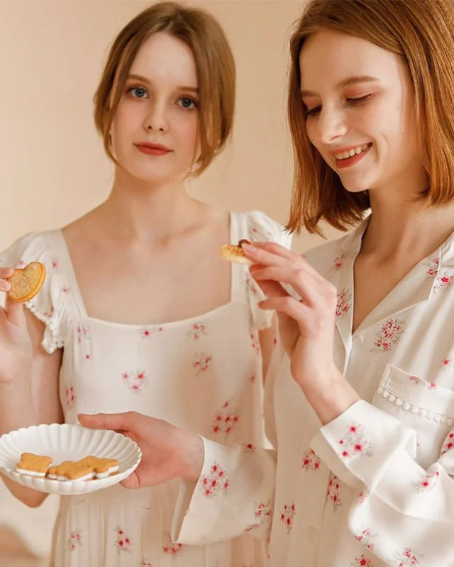 Peach Blossom Print Camisole Nightgown