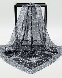 Printed Square Scarf Shawl & Headband