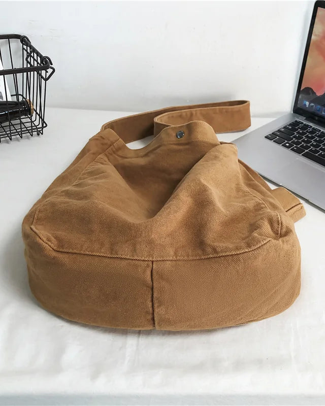Soft Canvas Crossbody Shoulder Bag