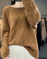 Crochet Hollow Knit Wool Sweater