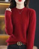 Mink Cashmere Crew Neck Knitted Sweater