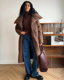 Belted Quilted Long Puffer Coat