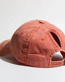 Washed Ponytail Baseball Cap