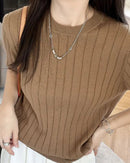 Essential Cotton Knit Pullover Top