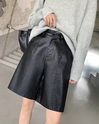 High-Waisted Wide-Leg Shorts