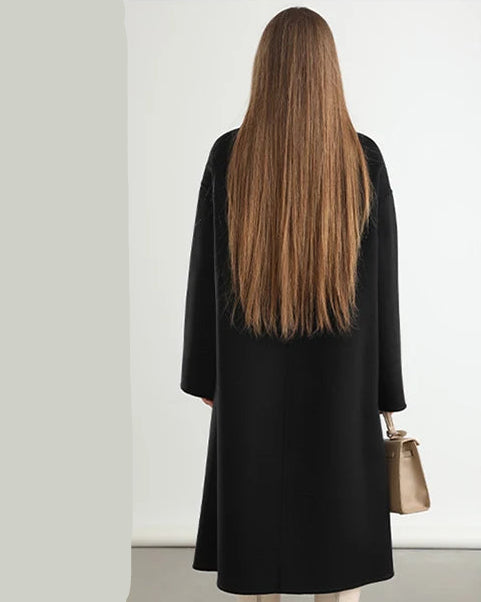 A-Line Pure Wool Belted Trench Coat
