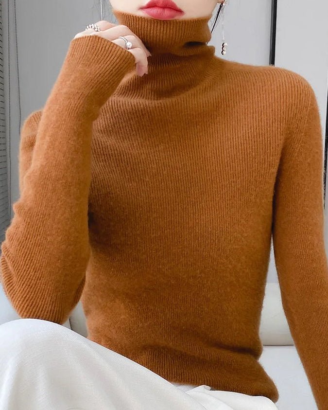 Cashmere Turtleneck Slim-Fit Pullover Sweater