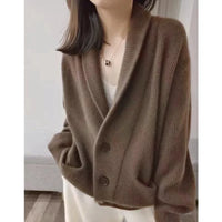 Shawl Collared 100% Cashmere Cardigan