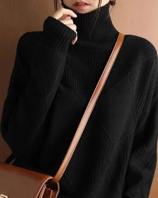 Relaxed Crewneck Knit Pullover Sweater