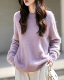 Loose-Fit Crewneck Pullover Sweater