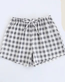 Cotton Plaid Sleep Shorts
