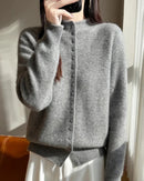 Mock Neck Merino Wool Cardigan