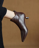 Retro Pointed-Toe Fashion Chunky Heel Ankle Boots