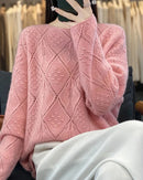 Crochet Hollow Knit Wool Sweater