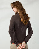Slim-Fit Double-Layer Wool Blend V-Neck Sweater