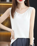 Side-Slit Sleeveless Knit Vest