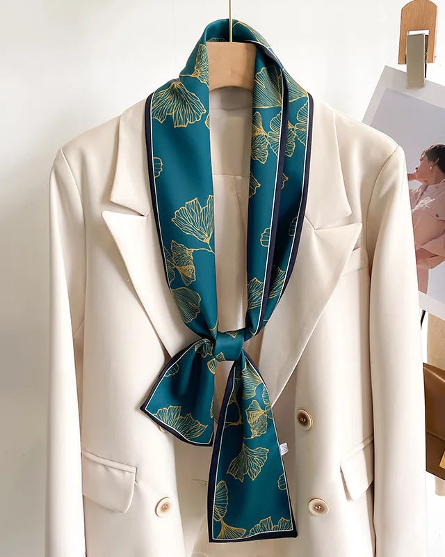 Women's Printed Silk Scarf & Shawl