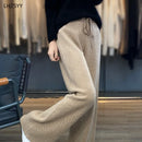 Wide-Leg Wool Pants