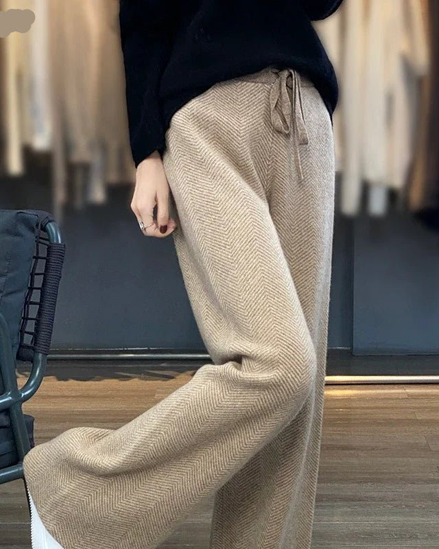 Wide-Leg Wool Pants