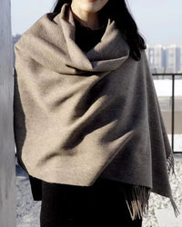 Thick Faux-Cashmere Shawl