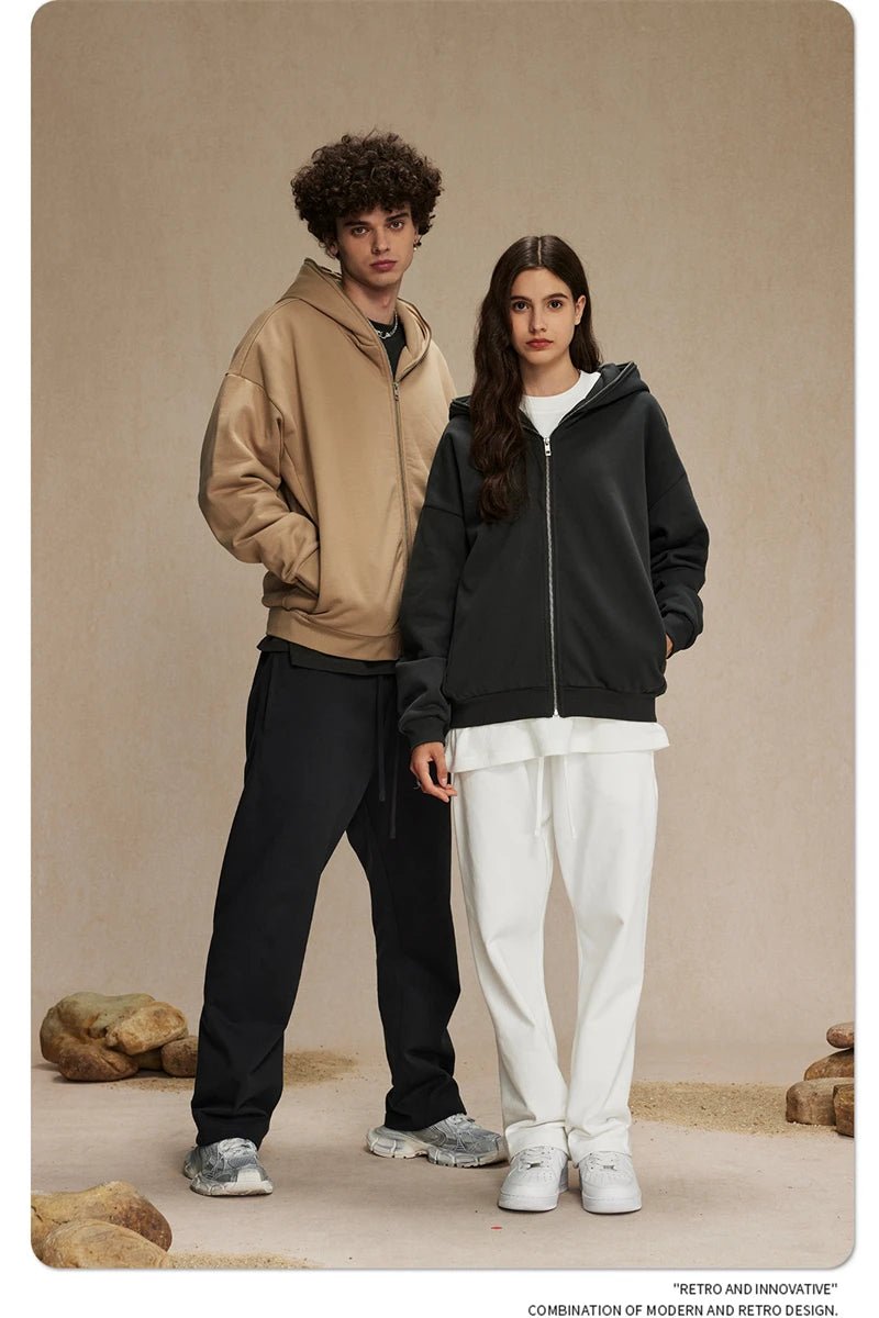 Thick Fleece Zipper Hoodies