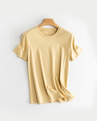 Women's Solid-Color Crew-Neck T-Shirt