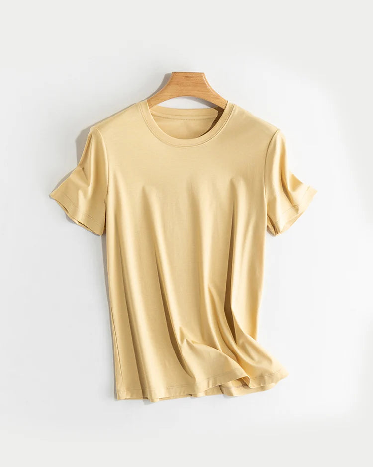 Women's Solid-Color Crew-Neck T-Shirt