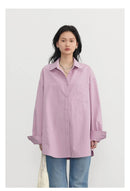 Oversized Long-sleeved Cotton Shirt