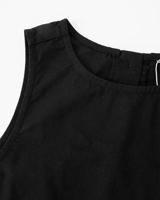 Stylish Round Neck Sleeveless Mini Dress